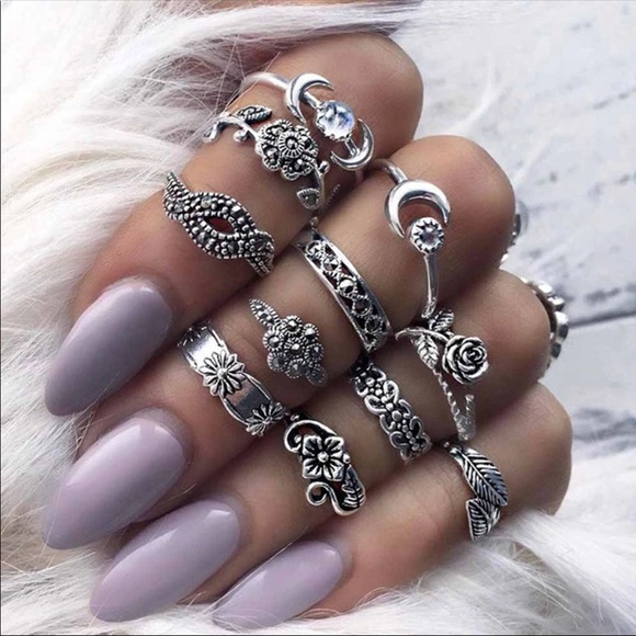 Jewelry - NEW 💫 Set of 11 boho bohemian midi regular rings